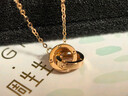 周生生小圓珠彩金項鏈18K玫瑰金套鏈含吊墜環(huán)環(huán)相扣91979N定價(jià) 47厘米 曬單實(shí)拍圖