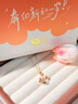 央創(chuàng  )時(shí)尚中國黃金銀項鏈女款平安扣新年女生生日禮物女士送女友老婆S925 曬單實(shí)拍圖
