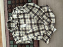 優(yōu)衣庫男女裝法蘭絨格子襯衫長(cháng)袖襯衣薄外套481225 480770 481225/30淺米色 M 曬單實(shí)拍圖