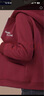 羅蒙（ROMON）加絨加厚保暖衛衣女冬裝2025新款韓版寬松百搭拉鏈開(kāi)衫連帽外套女 酒紅色(加絨加厚) L 建議100-110斤 曬單實(shí)拍圖