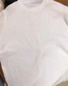 真維斯（Jeanswest）輕奢秋季新款高端純色套頭毛衣圓領(lǐng)薄款打底針織衫男士長(cháng)袖毛衣 白色 XL 曬單實(shí)拍圖