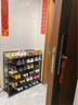 小匠材簡(jiǎn)易鞋架免安裝楠竹家用門(mén)口宿舍多層折疊收納置物架子黑色6層90 曬單實(shí)拍圖