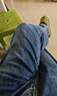 增致牛仔（zengzhi）加絨加厚男士牛仔褲男2025秋冬新款休閑寬松休閑高端褲直筒褲子男 曬單實(shí)拍圖