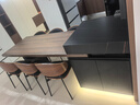 邁紡意式極簡(jiǎn)可伸縮島臺一體餐桌家用大平層多功能中島臺木紋巖板餐桌 伸縮島臺+餐椅*6 寶格麗黑巖板【現貨秒發(fā)】 2.2-2.7m【氛圍燈+實(shí)木多層板+十年質(zhì)?！?曬單實(shí)拍圖