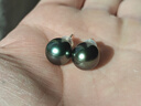 南珠宮精靈海水珍珠耳釘耳環(huán)素釘大溪地珍珠輕奢高級簡(jiǎn)約送老婆 10.0-11.0mm 曬單實(shí)拍圖