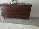 溥畔五斗櫥新款實(shí)木斗柜臥室儲物柜床尾置物五斗六斗柜胡桃色客廳收納 三抽兩門(mén)【普通款】 曬單實(shí)拍圖