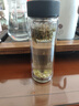 明霞玻璃杯雙層大容量水杯便攜車(chē)載男女商務(wù)茶水分離泡茶杯子550ml黑 曬單實(shí)拍圖