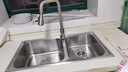 摩恩（MOEN）304不銹鋼廚房雙槽洗碗洗菜盆一體槽不銹鋼龍頭SK28106SL水槽套裝 曬單實(shí)拍圖