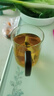 泥也茶杯玻璃杯水杯子馬克杯泡綠茶杯個(gè)人專(zhuān)用無(wú)鉛玻璃杯帶把手水杯男 曬單實(shí)拍圖