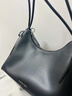 CHARLES&KEITH26春新品柔軟蝴蝶結單肩托特包斜挎包CK2-40160249 Noir黑色 M 曬單實(shí)拍圖