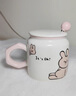 RICH YOUR HOME德國品質(zhì)情侶款杯子一對馬克杯帶蓋陶瓷水杯伴手禮對杯禮盒送新人 [禮盒裝]兔子+小狗一對(杯+蓋+球勺) 曬單實(shí)拍圖