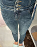 逸陽(yáng)鉛筆牛仔褲女秋季新款高腰三?？坌奚盹@瘦小腳褲子 冬款-牛仔藍 26 曬單實(shí)拍圖