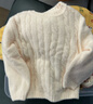 優(yōu)衣庫嬰幼兒寶寶souffle yarn舒芙蕾可機洗針織衫舒芙蕾478832 01 乳白色 90 曬單實(shí)拍圖