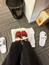 百麗酥心糖女鞋復古歪頭德訓阿甘鞋25新款運動(dòng)休閑鞋JD011CM5 紅色 36 曬單實(shí)拍圖
