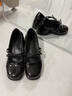 COSMICKISS瑪麗珍女鞋黑色小皮鞋粗跟圓頭漆皮高跟鞋小香風(fēng)法式單鞋jk制服鞋 蝴蝶結小皮鞋【黑】 36 曬單實(shí)拍圖