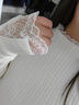 韞舜 打底衫女秋冬  內搭半高領(lǐng)修身長(cháng)袖蕾絲拼接洋氣百搭保暖上衣 白色-均碼 建議【70-110斤】 曬單實(shí)拍圖