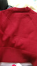 :CHOCOOLATEit本命年紅色套頭圓領(lǐng)針織毛衣女冬季新款寬松保暖上衣 紅色 均碼 曬單實(shí)拍圖