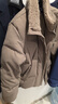 太平鳥(niǎo)男裝 毛領(lǐng)羽絨服男25年冬季新款防寒# 卵石棕 第一批 M 曬單實(shí)拍圖