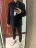 羅蒙（ROMON）山羊絨行政夾克男羊毛呢大衣男士中青年秋冬季商務(wù)休閑保暖外套男 曬單實(shí)拍圖