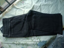 皮爾卡丹（pierre cardin）牛仔褲男秋冬季厚款寬松直筒彈力休閑褲子大碼男裝 黑色 33 曬單實(shí)拍圖