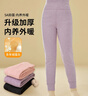 頂瓜瓜兒童加絨加厚保暖褲秋冬女童高腰棉褲校服神器內穿單條秋褲 紫150 曬單實(shí)拍圖