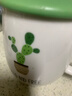 馬克杯喝水杯陶瓷杯創(chuàng  )意男女杯子咖啡早餐泡茶杯帶蓋勺家用口杯 仙人掌D款 曬單實(shí)拍圖