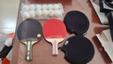 紅雙喜三星乒乓球拍 橫拍H3002單拍附拍套乒乓球 曬單實(shí)拍圖
