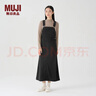 MUJI女式 燈芯絨 背帶裙中長(cháng)款連衣裙半身裙女秋款裙子美拉德BE10CC3A 深灰色 M （160/66A） 曬單實(shí)拍圖