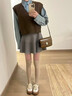 津炳勝百褶短裙秋冬灰色半身裙冬季新款針織小個(gè)子百搭高腰顯瘦A字短裙 灰色針織百褶短裙【優(yōu)質(zhì)款】 均碼 曬單實(shí)拍圖