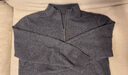京東京造【100%山羊絨】毛衣男士羊毛衫冬季高端羊絨衫針織衫半拉鏈碳灰XL 曬單實(shí)拍圖