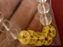 中國黃金（CHINA GOLD）黃金五帝錢(qián)手鏈女款轉運珠足金白水晶手串新年跨年禮物【約5.2g】 足金五帝幣白水晶手串【約5.2g】【計價(jià)定制產(chǎn)品】 曬單實(shí)拍圖