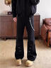 LOMBT復古水洗純棉牛仔褲男冬季百搭直筒寬松微喇工裝褲子MK26黑色XL 曬單實(shí)拍圖