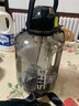 SZTAA水杯大容量耐高溫噸頓桶噸頓杯男女戶(hù)外運動(dòng)健身水壺塑料杯飲水壺 暮冬黑-獨立茶倉-加厚款3.0L 曬單實(shí)拍圖