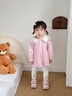 班喜迪女童套裝春裝新款洋氣寶寶上衣嬰兒打底褲春秋時(shí)髦兒童衣服小童裝 粉色 T52Q252 80 曬單實(shí)拍圖