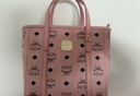 MCM  TONI迷你菜籃子單肩斜挎托特包桃花粉禮物 曬單實(shí)拍圖