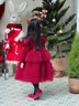 G.duck小黃鴨童裝女童小香風(fēng)亮片網(wǎng)紗蛋糕裙兒童公主裙冬女孩加絨連衣裙 紅色加絨小香風(fēng) 90 cm 曬單實(shí)拍圖