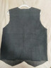 花花公子（PLAYBOY）秋冬鄂爾多市無(wú)袖羊毛絨開(kāi)衫男西裝馬甲V領(lǐng)中年坎肩厚款羊毛背心 中灰. 格子款 3XL 185(建議165斤-180斤) 曬單實(shí)拍圖