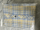 YOOOURTHING美式復古格子襯衫男長(cháng)袖春秋冬加絨加厚寬松情侶百搭休閑襯衣外套 黃格 XL (建議125-145斤) 曬單實(shí)拍圖