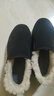 3514保暖羊毛布鞋老人鞋套腳款男士爸爸鞋冬季加厚棉鞋 黑色 41  曬單實(shí)拍圖
