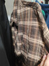 曼迪尚長(cháng)袖格紋襯衫男生春秋季格子襯衫復古痞帥多巴胺襯衣男青少 274卡其色 3XL 【160-170斤】 曬單實(shí)拍圖