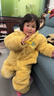嘟嘟家【抗靜電】?jì)和揖臃籽b冬裝男童睡衣睡褲冬款女童兩件套童裝潮 奶黃色 120 曬單實(shí)拍圖