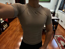 GOLOVEJOY健身衣男士速干短袖跑步運動(dòng)訓練服壓縮T恤彈力上衣 鈦鋅灰 XL 曬單實(shí)拍圖