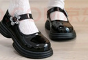 甜苗苗兒童皮鞋女學(xué)院風(fēng)小皮鞋黑色新款公主鞋小女孩表演單鞋元旦演出鞋 女童時(shí)尚休閑小皮鞋【黑色小花】 34 碼【內長(cháng)約20.8cm】尺碼偏小 曬單實(shí)拍圖