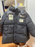 G.duck小黃鴨兒童男童羽絨服25新款中大童冬裝棉襖加絨加厚冬季棉衣外套 黑色 2025升級面料加絨加厚 150 建議身高140-150cm 穿 曬單實(shí)拍圖