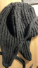 雪倫朵針織帽子男秋冬季保暖防風(fēng)防寒雷鋒帽女韓粗毛線(xiàn)護耳飛行帽顯臉小 黑色【男女同款】 曬單實(shí)拍圖