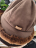 真享帽子女秋冬季盆帽毛絨加厚加絨水桶帽時(shí)尚保暖顯臉小漁夫帽 P689 曬單實(shí)拍圖