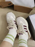 圖瓦西厚底老爹鞋2026春季新款小白鞋春秋百搭條紋德訓運動(dòng)阿甘鞋女 米紅色 單層 38 (240mm) 曬單實(shí)拍圖