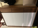 奈居俄羅斯落葉松實(shí)木鞋柜門(mén)口入戶(hù)柜家用原木風(fēng)入戶(hù)玄關(guān)柜收納儲物柜 胡桃+白【120*35*100CM】 曬單實(shí)拍圖