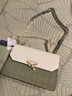 CinvaiKrose小c&k包包女包2026新款輕奢單肩包女斜挎包三八節女神禮物送女友 米白配綠送女友 曬單實(shí)拍圖