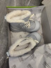 雪中飛雪地靴女款2025冬季新款加絨保暖棉靴高顏值毛絨棉鞋 茉莉奶藍 36 曬單實(shí)拍圖
